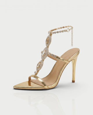Tacones de aguja con cordones de piel sintética KELLA