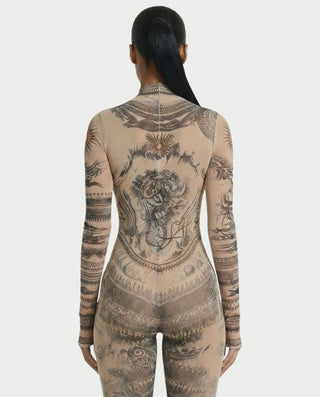 KORI Mesh Printed Jumpsuit