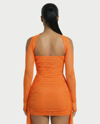 ANNE Strapless Mesh Mini Dress