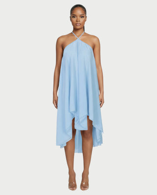 Vestido mini halter fluido ZIANE