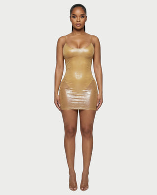 ZARI Shimmer Bodysuit Mini Dress
