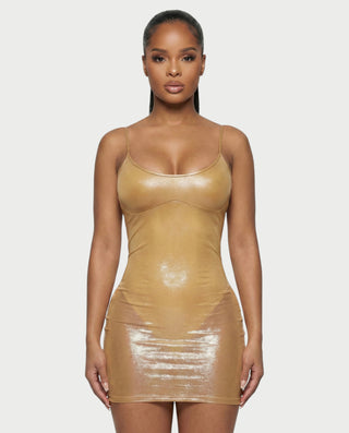 Vestido mini body brillante ZARI