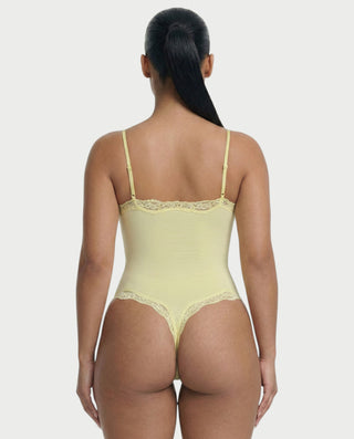 AMELYA Lace-Trim Shapewear Bodysuit