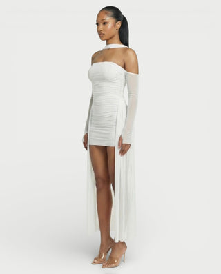 ANNE Strapless Mesh Mini Dress