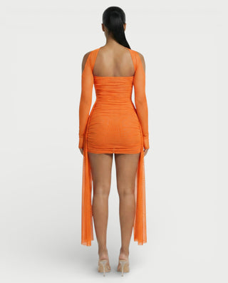 ANNE Strapless Mesh Mini Dress