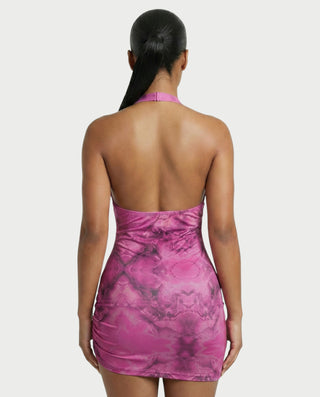 DELARA Halter Mini Dress