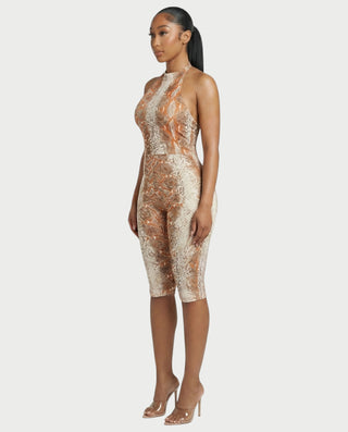 RHEA Snakeskin Pattern Jumpsuit