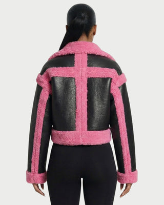 Chaqueta de piel sintética con textura de cocodrilo BEXLEY