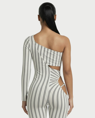 Mono asimétrico con rayas y aberturas AMBER