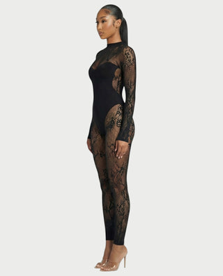 Mono de red de malla de encaje transparente LARYA