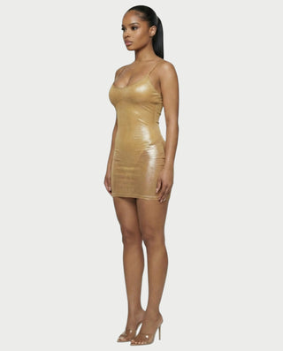 Vestido mini body brillante ZARI