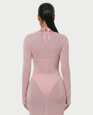 AMELLA Bikini & Shimmery Cover-Up Dress Three-Piece Set