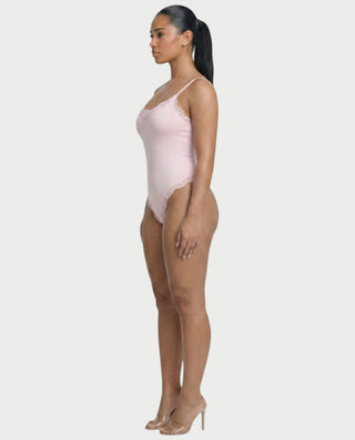 AMELYA Lace-Trim Shapewear Bodysuit