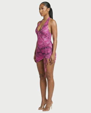 DELARA Halter Mini Dress