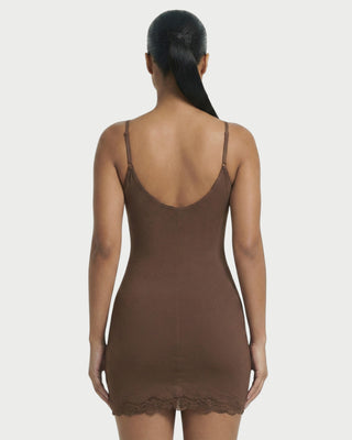 MEVAYA Lace-Trim Cami Bodycon Mini Dress