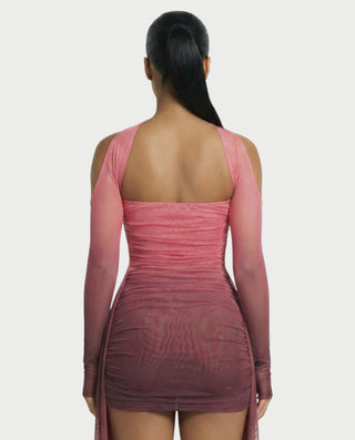 ANNE Strapless Mesh Mini Dress