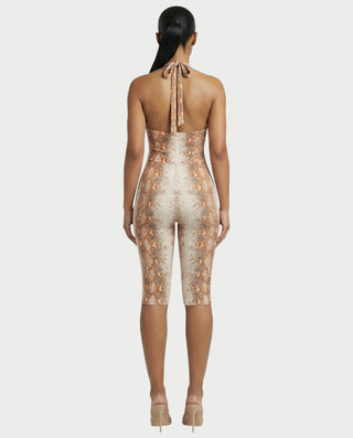 RHEA Snakeskin Pattern Jumpsuit