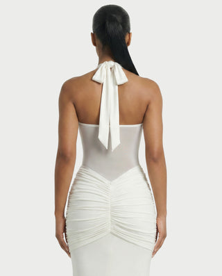 Vestido largo plisado con degradado LIVIANA