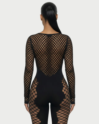 TAVORA Mesh Detail Jumpsuit