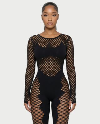 TAVORA Mesh Detail Jumpsuit