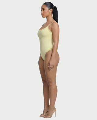 AMELYA Lace-Trim Shapewear Bodysuit