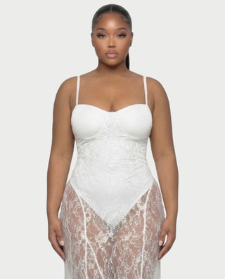 ZENRA Sheer Lace Maxi Dress