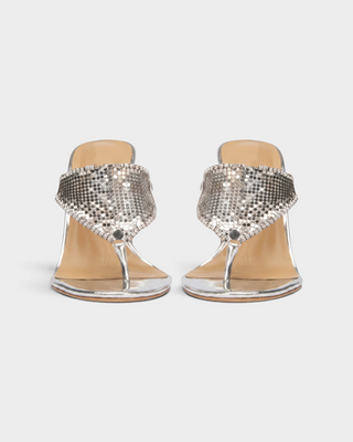KENSLY Sequin Mesh Thong Stiletto Heels