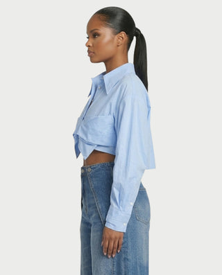 ORLY Cropped Twist Detail Shirt