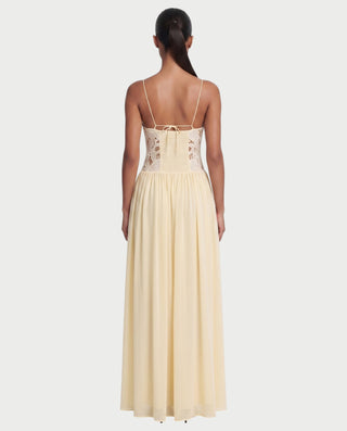 SEBRINA Floral Appliqué Cami Maxi Dress