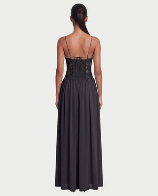 SEBRINA Floral Appliqué Cami Maxi Dress