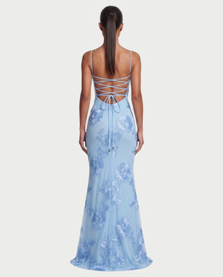 FLORELLE Floral Embroidered Corset Gown
