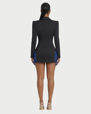 Vestido midi con flecos y escote pronunciado de LIRRA