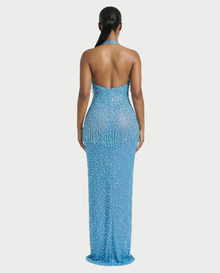 maxi tassel dress Tassel Detail Maxi Dress Light Blue