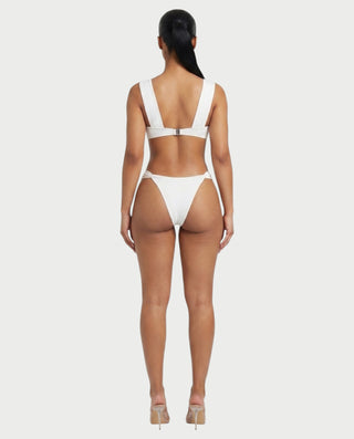 KAVINA Underwire Bikini & Long Sleeve Mesh Cover-Up Three-Piece Set