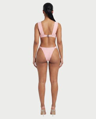 KAVINA Underwire Bikini & Long Sleeve Mesh Cover-Up Three-Piece Set