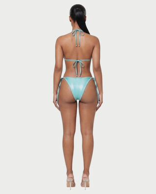 RIVENA Sequin Shell Triangle Bikini Set