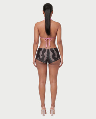 GUAMY Camo Halter Bikini & Swim Shorts Set