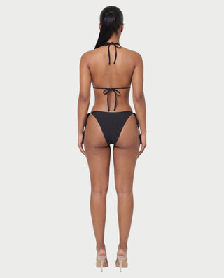 LUCENZA Iridescent Shell Button Triangle Bikini Set