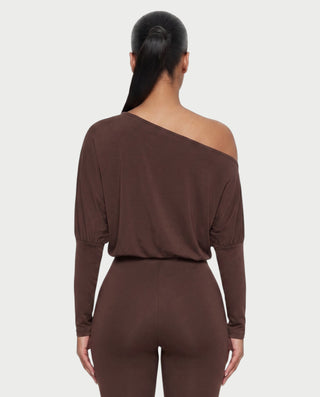 ZAFRINA One-Shoulder Blouson Top & Capri Pants Set