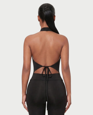 MAVE Cowl Choker Halter Top & Stirrup Leggings Set