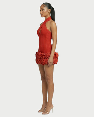 Vestido midi con flecos y escote pronunciado de LIRRA