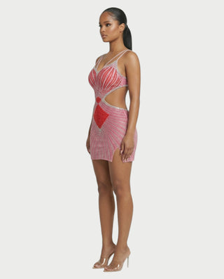 BRELLIE Crystal Cut-out Bodycon Mini Dress