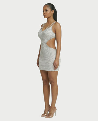 BRELLIE Crystal Cut-out Bodycon Mini Dress
