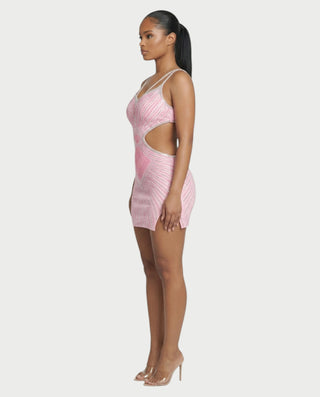 BRELLIE Crystal Cut-out Bodycon Mini Dress