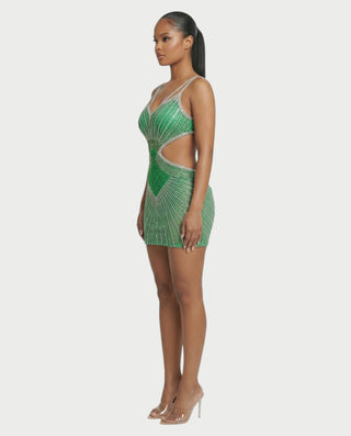 BRELLIE Crystal Cut-out Bodycon Mini Dress