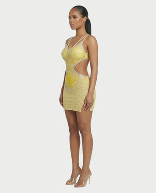 BRELLIE Crystal Cut-out Bodycon Mini Dress