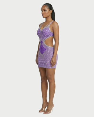 BRELLIE Crystal Cut-out Bodycon Mini Dress