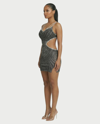 BRELLIE Crystal Cut-out Bodycon Mini Dress