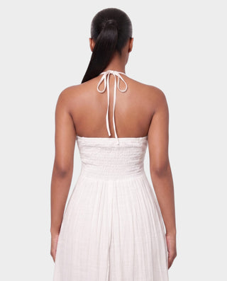 ELIORA Halter Cutout Top & Tiered Skirt Set