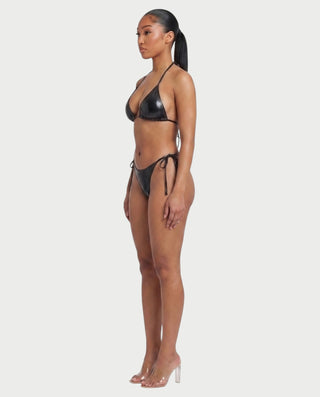 DALIYA Shiny Metallic Triangle Bikini Set